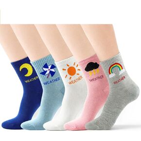 Women's 5 Pairs Cute Cartoon Ankle Embroidery Bear Casual for Women Socks in Kuwait