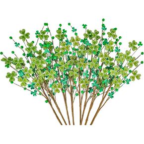 8 Packs Artificial Shamrock Picks for St Patrick's Day Decorations, 23.6" Tall St. Patrick's Day Clover Floral Picks for Irish Themed Floral Arrangements Party Table Centerpieces in Kuwait