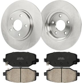 12.91 بوصة استبدال دوار الفرامل الخلفية ومنصات السيراميك لسيارة دودج جورني جراند كارافان 2012-2020 متوافقة مع كرايسلر تاون آند كانتري فولكس فاجن روتان رام C/V 2012 2013 2014 2015 2016 in Kuwait