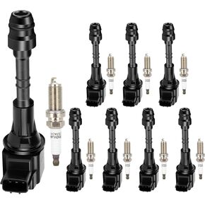 Ignition Coil and spark plug Automotive Replacement 2004-2006 for INFINITI QX56,2005-2006 for Nissan Armada,2004 for Nissan Pathfinder Armada,2004-2007 for Nissan TITAN,UF510 (Set of 8) in Kuwait