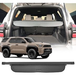 غطاء صندوق السيارة القابل للسحب لسيارة Toyota 4Runner 2025 الجديدة كليًا، (نسيج ألياف الكربون) يناسب ملحقات Toyota 4Runner 2025 واقي أمان صندوق السيارة الخلفي in Kuwait