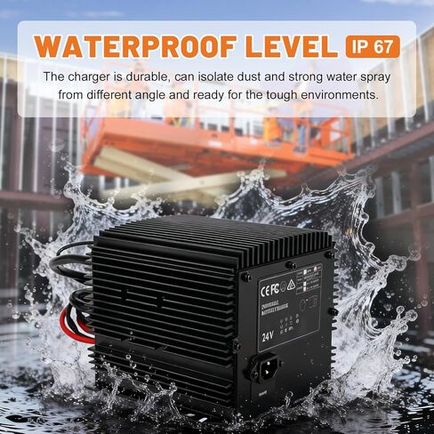 HB600-24B Battery Charger 24V 19A Compatible with Genie/Skyjack/JLG Slab Scissor Lifts #Replace 161827 0400236 1001133506 66412 96211 105739 128537 in Kuwait