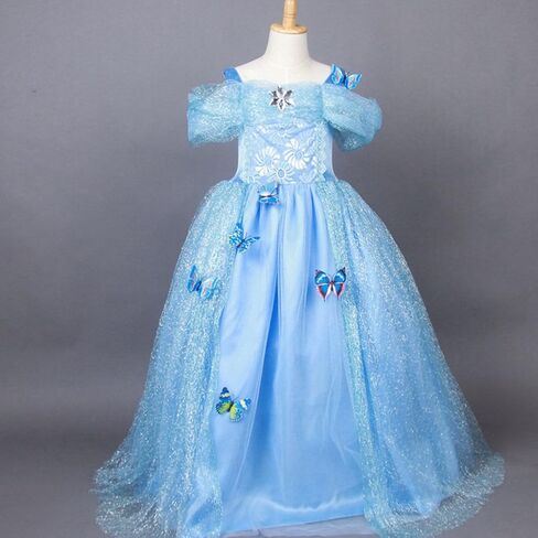 DreamHigh Princess Cinderella Butterfly Costume Dress with Cosplay Accessories 3-10 Yrs in Saudi Arabia