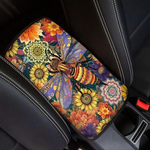 غطاء وحدة التحكم المركزية على شكل تنين غطاء مسند ذراع ناعم ومسامي للرجال والنساء غطاء صندوق مقعد مسند ذراع عالمي للسيارات لمعظم السيارات والشاحنات والسيارات الدفع الرباعي in Kuwait