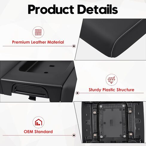 22881398 Front Seat Center Console Armrest Lid with Liner Mat, Compatible with 2014-2019 Chevrolet Chevy Silverado, GMC Sierra 1500 2500HD 3500HD, Suburban, Tahoe, Yukon XL, Black in Kuwait