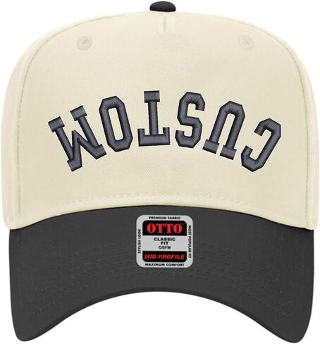 Custom Upside Down Text | Two Tone Trucker Hat | Unisex 5 Panel Adjustable Snapback | Personalized Trendy Embroidered Ballcap in Saudi Arabia