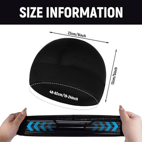 2 قطعة قبعات الجمجمة التبريد للرجال النساء خوذة بطانة تنفس شبكة قبعة الدراجات النارية تشغيل قبعة صلبة in Kuwait