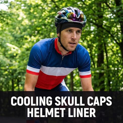 2 قطعة قبعات الجمجمة التبريد للرجال النساء خوذة بطانة تنفس شبكة قبعة الدراجات النارية تشغيل قبعة صلبة in Kuwait