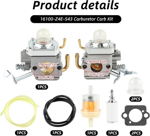 طقم المكربن ​​لهوندا GX100 Gx100Ukrbf MTX60 MTX70 MTX60HD MTX70HD HDA278 يستبدل 16100-Z4E-S43 16100-Z4E-S44 16100-Z4E-S45 16100-Z4E-S46 in Kuwait