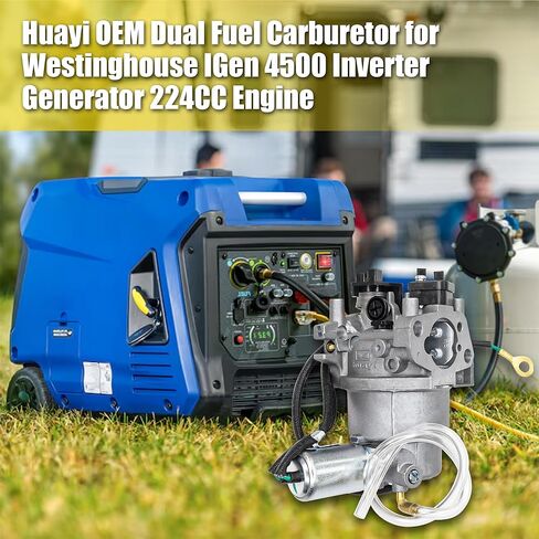 fullas Huayi Carburetor for Westinghouse IGen4500 Inverter Portable Generator Dual Fuel 224CC Engine in Kuwait