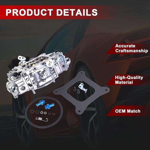 BR-67201 Carburetor 4-Barrel 850CFM 4150 Double Pumper Mechanical Secondary Compatible with Holley Quick Fuel Brawler Race Series, Replacement for BR67201 in Kuwait