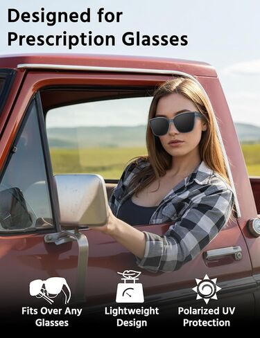 Over Glasses Sunglasses for Women: Sunglasses for Over Prescription Glasses -Polarized Foldable Sunglasses in Saudi Arabia