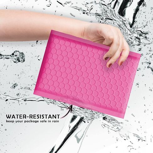 Yens Poly Bubble Mailers Waterproof Self Seal Adhesive Shipping Bags, Cushioning Padded Envelopes for Shipping, Mailing (Hot Pink, 8.5x12-50 PC) in Kuwait
