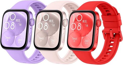 3 عبوات من أحزمة ساعات السيليكون المتوافقة مع ساعة Huawei Watch Fit 4/4 Pro Smartwatch البديلة لساعة رياضية للرجال والنساء لساعة Huawei Watch Fit 3 Band in Kuwait
