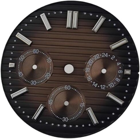 مجموعة ساعات WCC00816 VK63 بمينا 30 ملم وجوه خضراء مضيئة، ملحقات توقيت متعددة الوظائف للحركة in Kuwait