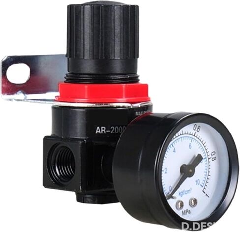 1pc AR2000 AR3000 G1/4'' 6mm 8mm 10mm 12mmAir Control Compressor Pressure Relief Regulator Valve with Fitting(12mm fittings) in Saudi Arabia