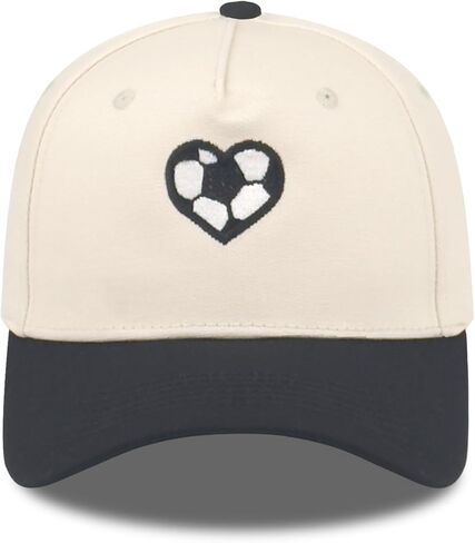Embroidered Sports Baseball Cap with Love Heart, Two-Tone Adjustable Cotton Trucker Hat for Men Women Gifts in Kuwait
