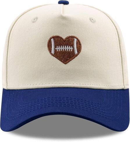 Embroidered Sports Baseball Cap with Love Heart, Two-Tone Adjustable Cotton Trucker Hat for Men Women Gifts in Saudi Arabia