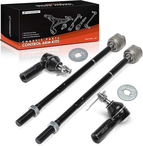 مجموعة A-Premium مكونة من 4 قطع، طقم نهاية قضيب ربط خارجي داخلي أمامي، متوافق مع Toyota Matrix & Pontiac Vibe، 2003-2008 in Saudi Arabia
