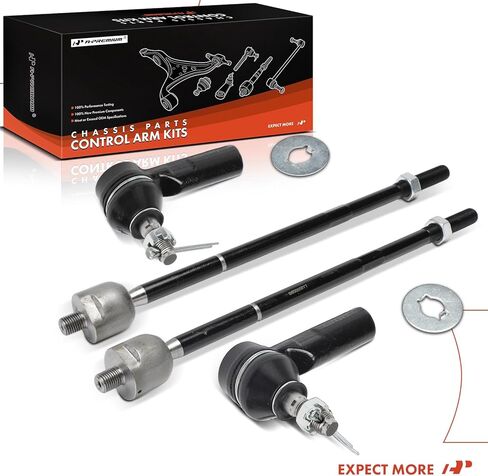 مجموعة A-Premium مكونة من 4 قطع، طقم نهاية قضيب ربط خارجي داخلي أمامي، متوافق مع Toyota Matrix & Pontiac Vibe، 2003-2008 in Saudi Arabia