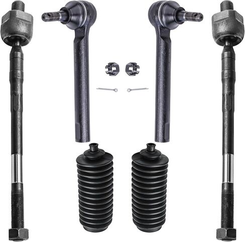 Detroit Axle - Front Tie Rod Kit for 2005 2006 2007 Nissan Murano, 4 Inner and Outer Tie Rod Ends 2 Rack Pinion Boots Bellows Replacement in Saudi Arabia