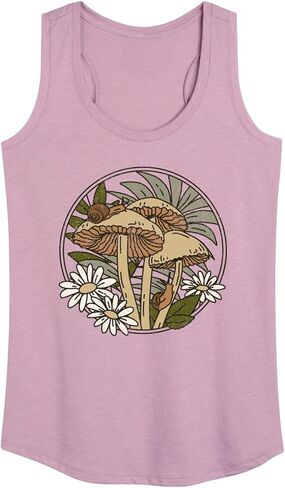 Instant Message - Spring - Mushrooms, Snails, & Daisies - Women's Racerback Tank Top in Saudi Arabia