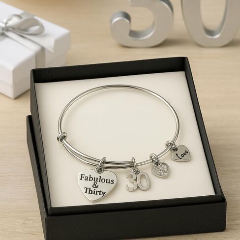Infinity Collection 30th birthday Gift, 30th Birthday Charm Bracelet, Fabulous & Gifts for Women, Gift Ideas for Her in Saudi Arabia