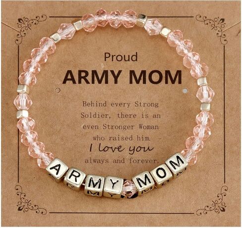 Kivosliviz Army Mom Gifts for Women Bracelet Military Birthday Mothers Day Proud Army Mom Jewelry in Saudi Arabia