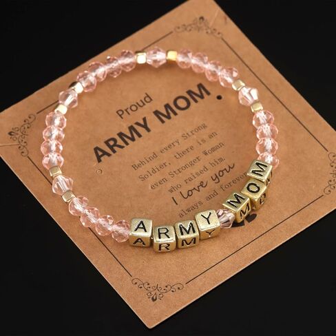 Kivosliviz Army Mom Gifts for Women Bracelet Military Birthday Mothers Day Proud Army Mom Jewelry in Saudi Arabia