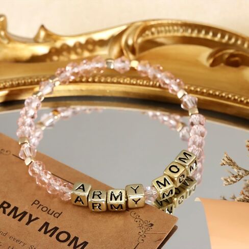 Kivosliviz Army Mom Gifts for Women Bracelet Military Birthday Mothers Day Proud Army Mom Jewelry in Saudi Arabia