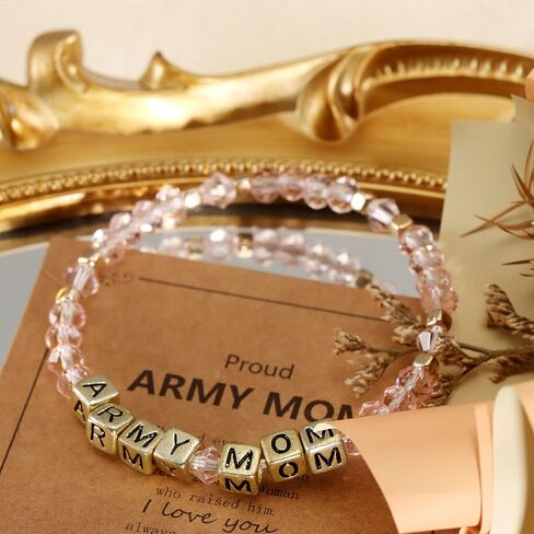 Kivosliviz Army Mom Gifts for Women Bracelet Military Birthday Mothers Day Proud Army Mom Jewelry in Saudi Arabia