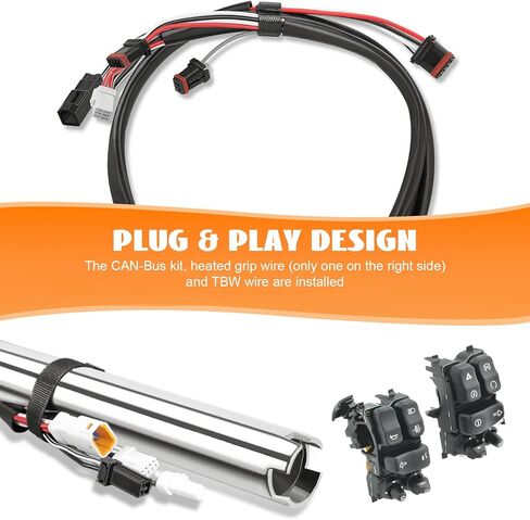 16" Rise Pre-Wired Ape Hangers Handlebars 1 1/4" Fat 1" Clamp Meathook Monkey Bar Chrome Fit for Harley Touring Miter Cut 2013 Cvo 2016-2023 Street Glide Electra Glide Ultra Limited in Kuwait