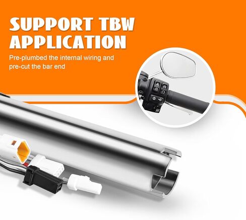 16" Rise Pre-Wired Ape Hangers Handlebars 1 1/4" Fat 1" Clamp Meathook Monkey Bar Chrome Fit for Harley Touring Miter Cut 2013 Cvo 2016-2023 Street Glide Electra Glide Ultra Limited in Kuwait