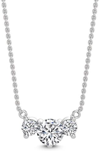 Houston Diamond District 1 to 8 Carat (ctw) Round Cut LAB GROWN Diamond Three Stone Pendant (Color E-F Clarity VS2-SI1) in Saudi Arabia