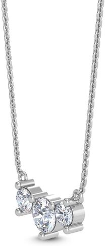 Houston Diamond District 1 to 8 Carat (ctw) Round Cut LAB GROWN Diamond Three Stone Pendant (Color E-F Clarity VS2-SI1) in Saudi Arabia