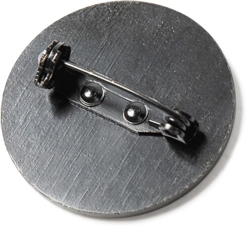 Saint Michael "Protect Us" Lapel-Brooch Pin - Black Colored Metal Plated - Luxury Clothing-Hat-Bag Accessory in Kuwait