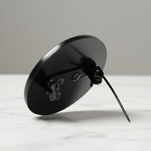 Saint Michael "Protect Us" Lapel-Brooch Pin - Black Colored Metal Plated - Luxury Clothing-Hat-Bag Accessory in Kuwait