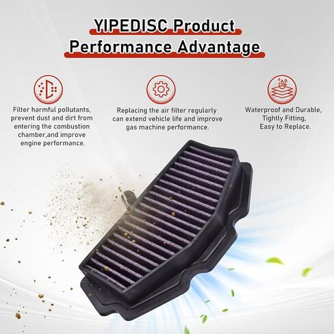 2610 Air Filter High Flow 11013-0745 for Kawasaki for Vulcan-S 650 EN650 2015-2024 for Ninja 650 EX650 2017-2024 Z650 ER650 2017-2024 RS 2022-2024 for Versys 650 KLE650 2021-2024 in Saudi Arabia