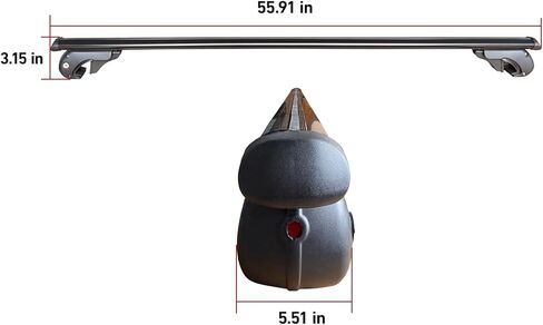 56" All Black Universal Crossbars Roof Racks Compatible with Raised Roof Side Rails for Kayak Luggage ski Bike Carrier, a Set of 2 (Black) in Saudi Arabia
