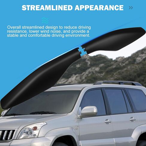 Luggage Carrier,Black Roof Rack Covers Compatible for Toyota for Land Cruiser Prado Fj120 2003-2009 ABS Plastic in Saudi Arabia