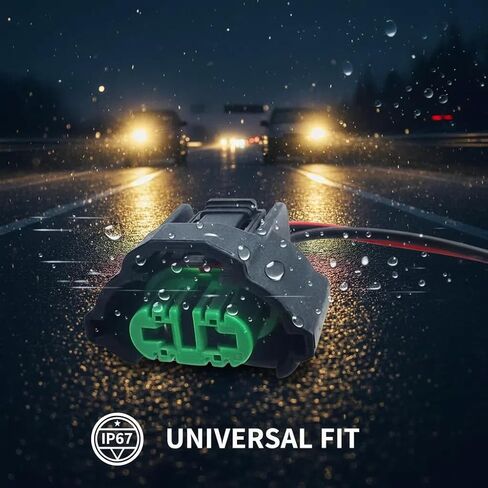 2 PCS H8 H11 Female Adapters Wiring Harness Sockets, Fog Light Pigtail Connector Plug Kit, for H11/H8/H9/880/881/890 Halogen Lamp Bulbs Connector (Multicolored) in Kuwait