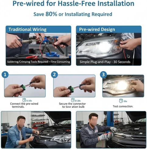 2 PCS H8 H11 Female Adapters Wiring Harness Sockets, Fog Light Pigtail Connector Plug Kit, for H11/H8/H9/880/881/890 Halogen Lamp Bulbs Connector (Multicolored) in Kuwait