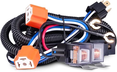 طقم تسخير مرحل المصباح H4 للمصابيح الأمامية 7 × 6 5 × 7 H6054، حزام أسلاك من السيراميك الحراري متوافق مع شاحنة شيروكي للطرق الوعرة تشيفي مع H6014 H6052 H6054LL لإصلاح مشكلة الأرض المزدوجة in Kuwait