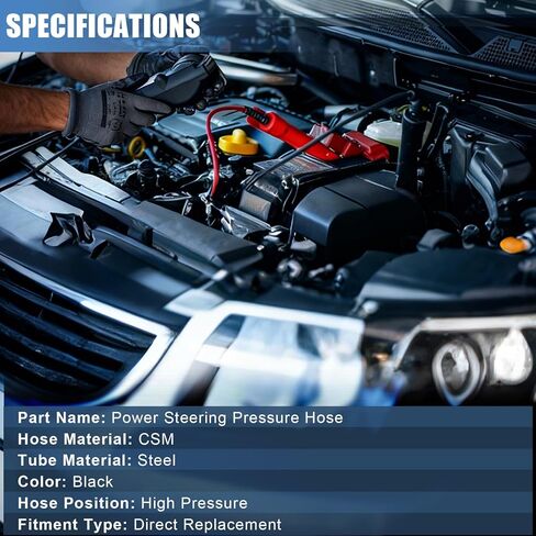 خط ضغط خرطوم التوجيه الكهربائي من سوريلو مع غسالة وحلقة دائرية وغمد رقائق الألومنيوم متوافق مع Nissan Altima 2008-2012 Maxima 2009-2014 3.5L V6- استبدال 3403716 49720-9N00A 49720-9N00B in Kuwait