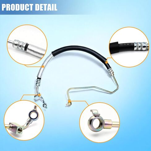 خط ضغط خرطوم التوجيه الكهربائي من سوريلو مع غسالة وحلقة دائرية وغمد رقائق الألومنيوم متوافق مع Nissan Altima 2008-2012 Maxima 2009-2014 3.5L V6- استبدال 3403716 49720-9N00A 49720-9N00B in Kuwait