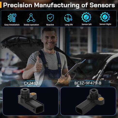 CX2432 Map Sensor BC3Z-9F479-B, Fit for Ford 2011-2019 Super Duty 6.7L Manifold Absolute Pressure MAP Sensor. CX2432, BC3Z9F479B Compatible with Ford F250 F350 F450 F550 F650 F750 6.7L in Kuwait