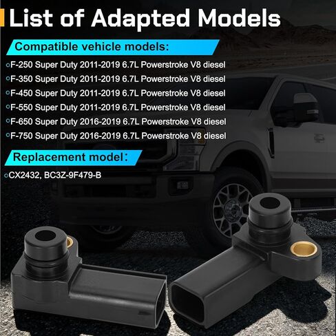 CX2432 Map Sensor BC3Z-9F479-B, Fit for Ford 2011-2019 Super Duty 6.7L Manifold Absolute Pressure MAP Sensor. CX2432, BC3Z9F479B Compatible with Ford F250 F350 F450 F550 F650 F750 6.7L in Kuwait