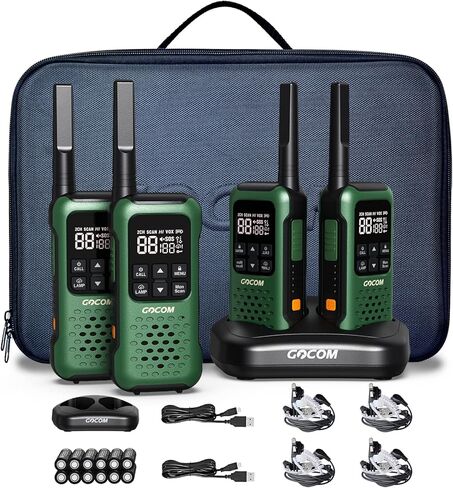 G9 IP67 Waterproof Two Way Radios, 2 Way radios Outdoor Adventure NOAA Weather Alert & SOS Emergency Lamp Adult Walkie Talkies Long Range Rechargeable (G9-6 Pack) in Saudi Arabia