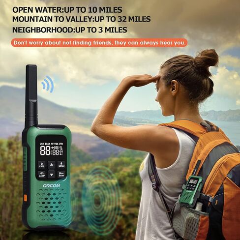 G9 IP67 Waterproof Two Way Radios, 2 Way radios Outdoor Adventure NOAA Weather Alert & SOS Emergency Lamp Adult Walkie Talkies Long Range Rechargeable (G9-6 Pack) in Saudi Arabia