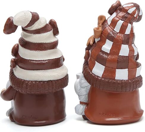 Hodao Gnomes Figurines 2PCS Coffee Dwarf Coffee Bar Decoration Accessories Spring Gifts Summer Home Layered Tray Table Decoration Indoor gnome Collectibles Resin Enthusiasts Collect Statues in Saudi Arabia